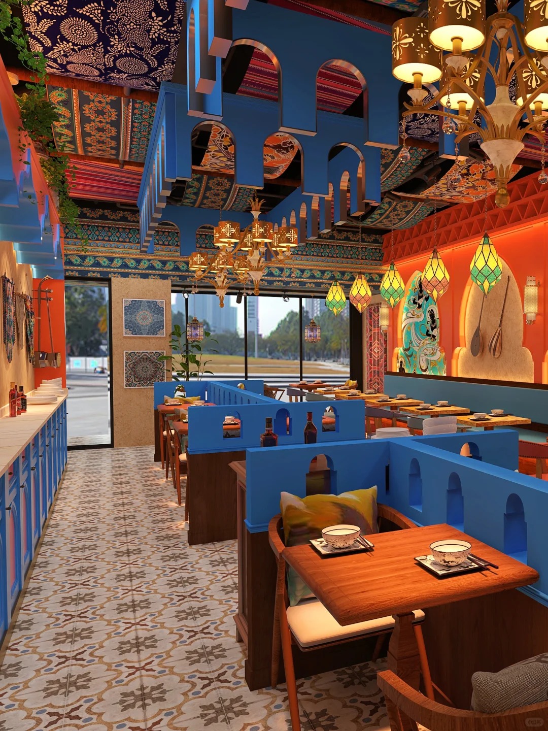 杭州新疆手抓饭店装修